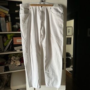White slouchy jeans